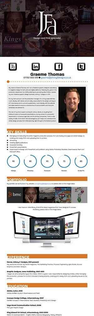 Graeme Thomas CV